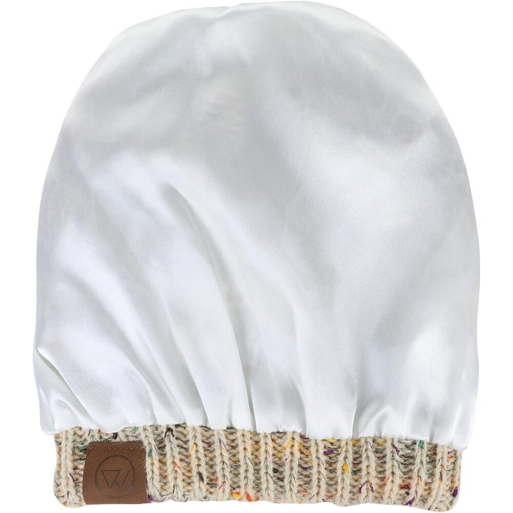 Satin Lined Knit Beanie Hats for Women Men Thick Warm Unisex Slouchy Winter Cap - Picture 2 of 6